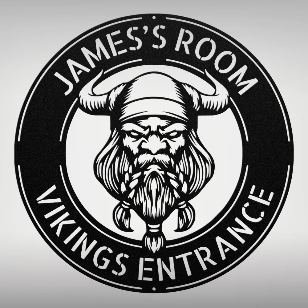 Custom Viking Hat Metal Sign